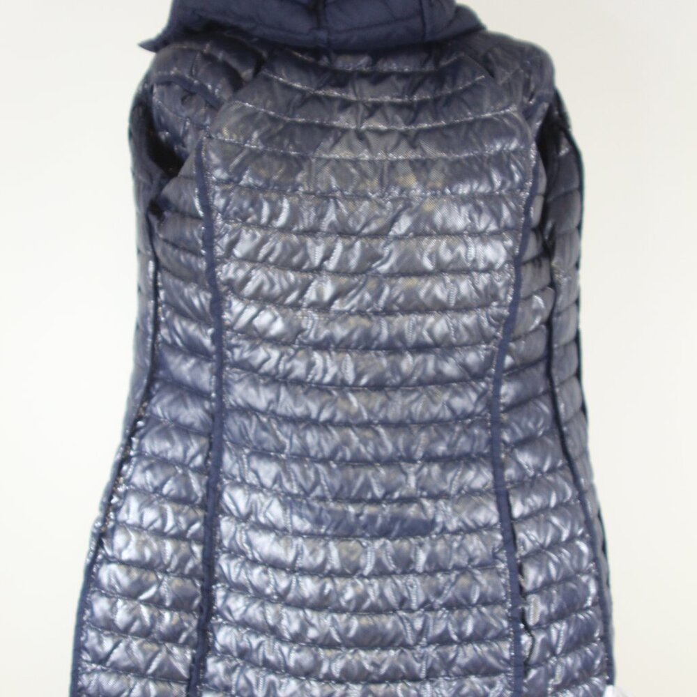 Columbia Women’s Omni-Heat Long Hooded Puffer‎ Jacket — Navy — Size Small - Picture 13 of 13